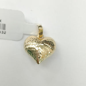 DIJE TEJIDO CORAZON LABRADO 14K 1 GR (NUEVO)
