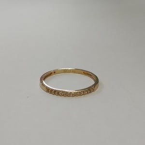 ANILLO ARGOLLA C CIRCONIAS 14K 9 TALLA 1.4 GR (NUEVO)