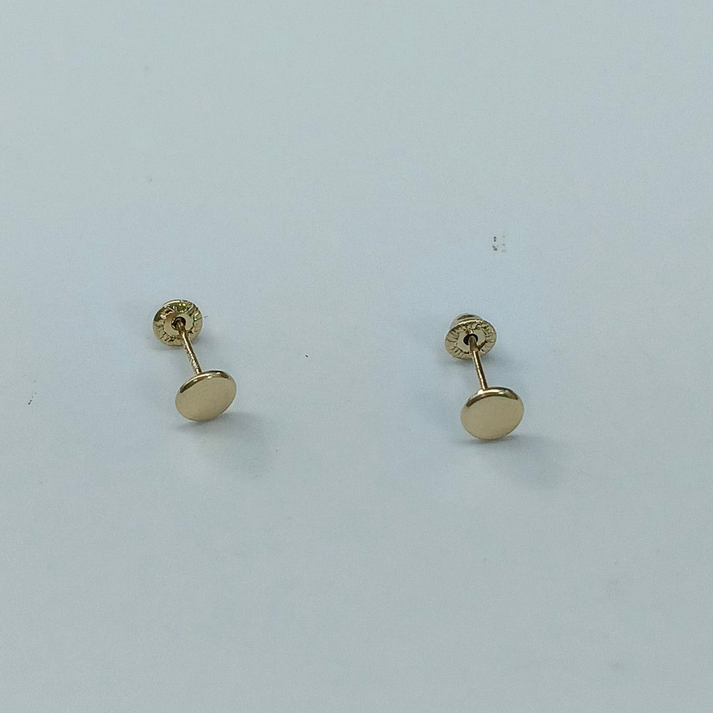 BROQUELES BROQUEL FIG TAPON REDONDO 14K 0.1408 GR (NUEVO)
