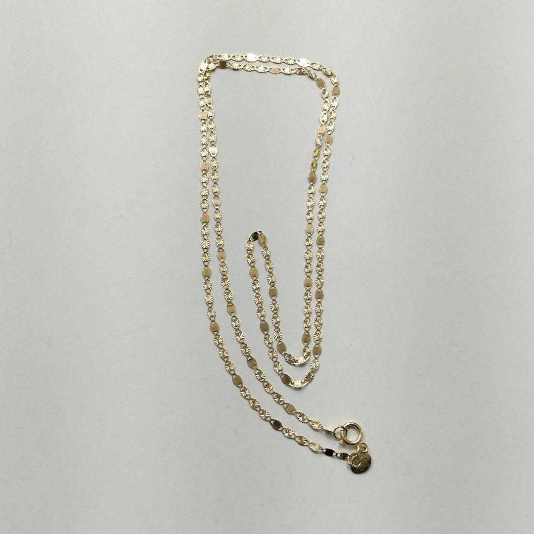 CADENAS TEJIDO GUCHI ORO 10K 55 CM 1.7 GR (NUEVO)