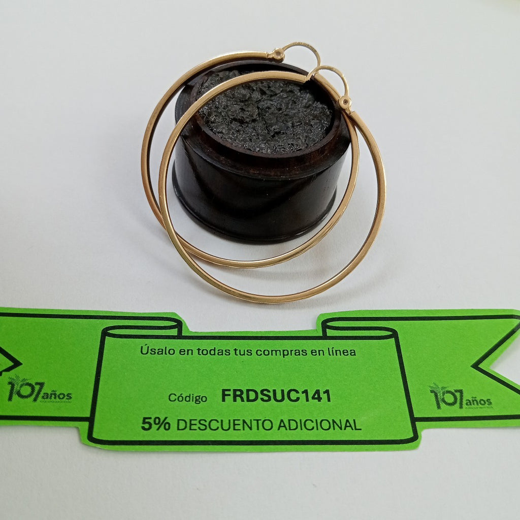 ARRACADAS PAR ORO 10 K 3.9 GRMS (SEMINUEVO)