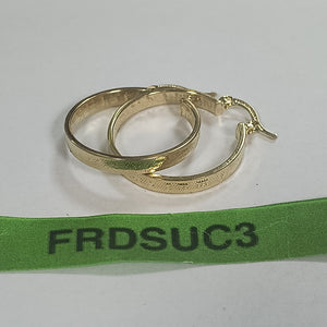 ARETES ARRACADAS TROQUELADA 14K 2.6 GR (NUEVO)