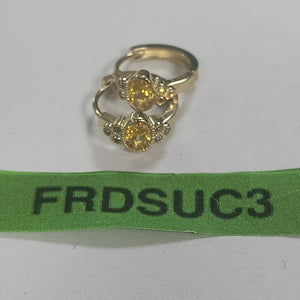 ARETES ARRACADAS CON CIRCONIAS Y PDRAS COL 14K 3.3 GR (NUEVO)