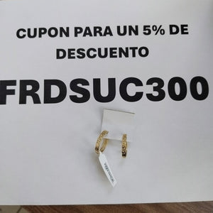 ARETES ARRACADA C GRECAS 14K 4.8 GR (NUEVO)