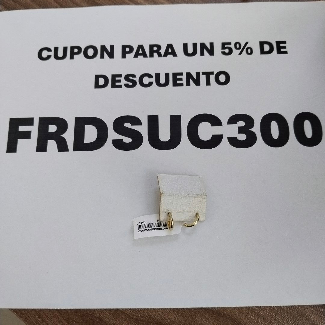 ARETES ARRACADAS LISAS 10K 1.2 GR (NUEVO)