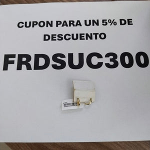 ARETES ARRACADAS LISAS 10K 1.2 GR (NUEVO)