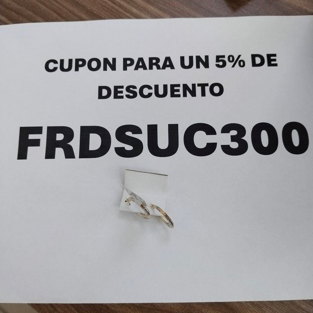 ARETES TEJIDO ARRACADAS COMBINADAS HUECAS 14K 1.8 GR (NUEVO)