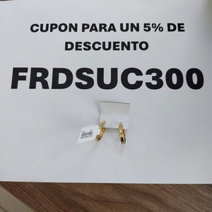 ARETES ARRACADAS LABRADAS 10K 2.4 GR (NUEVO)