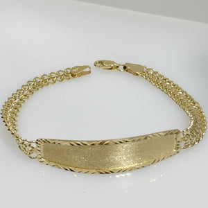 PULSERA TEJIDO ESCLAVA CHINO 14K 21 CM 10.4 GR (NUEVO)