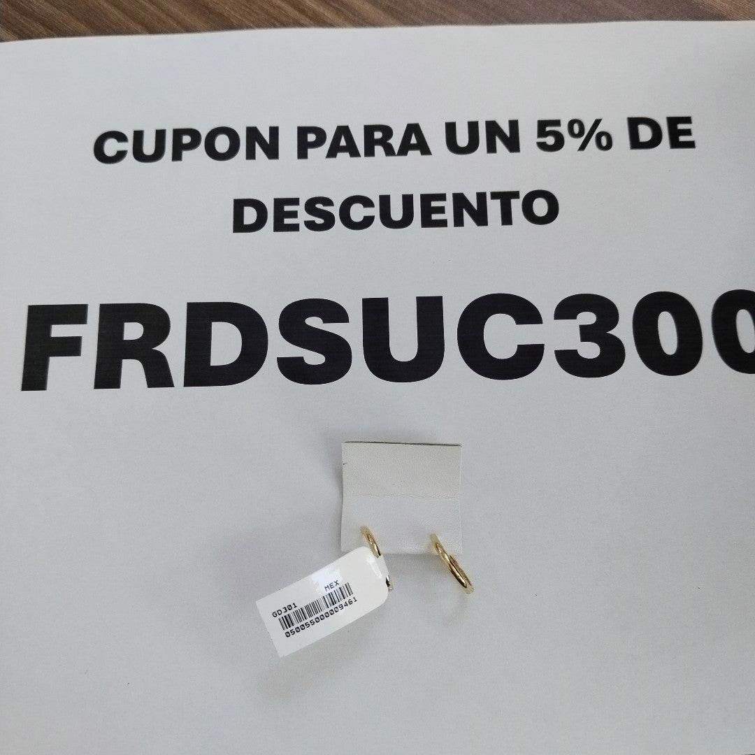 ARETES ARRACADAS C CIRCONIAS 14K 2 GR (NUEVO)