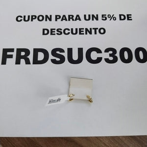 ARETES ARRACADAS LISAS 10K 1.2 GR (NUEVO)