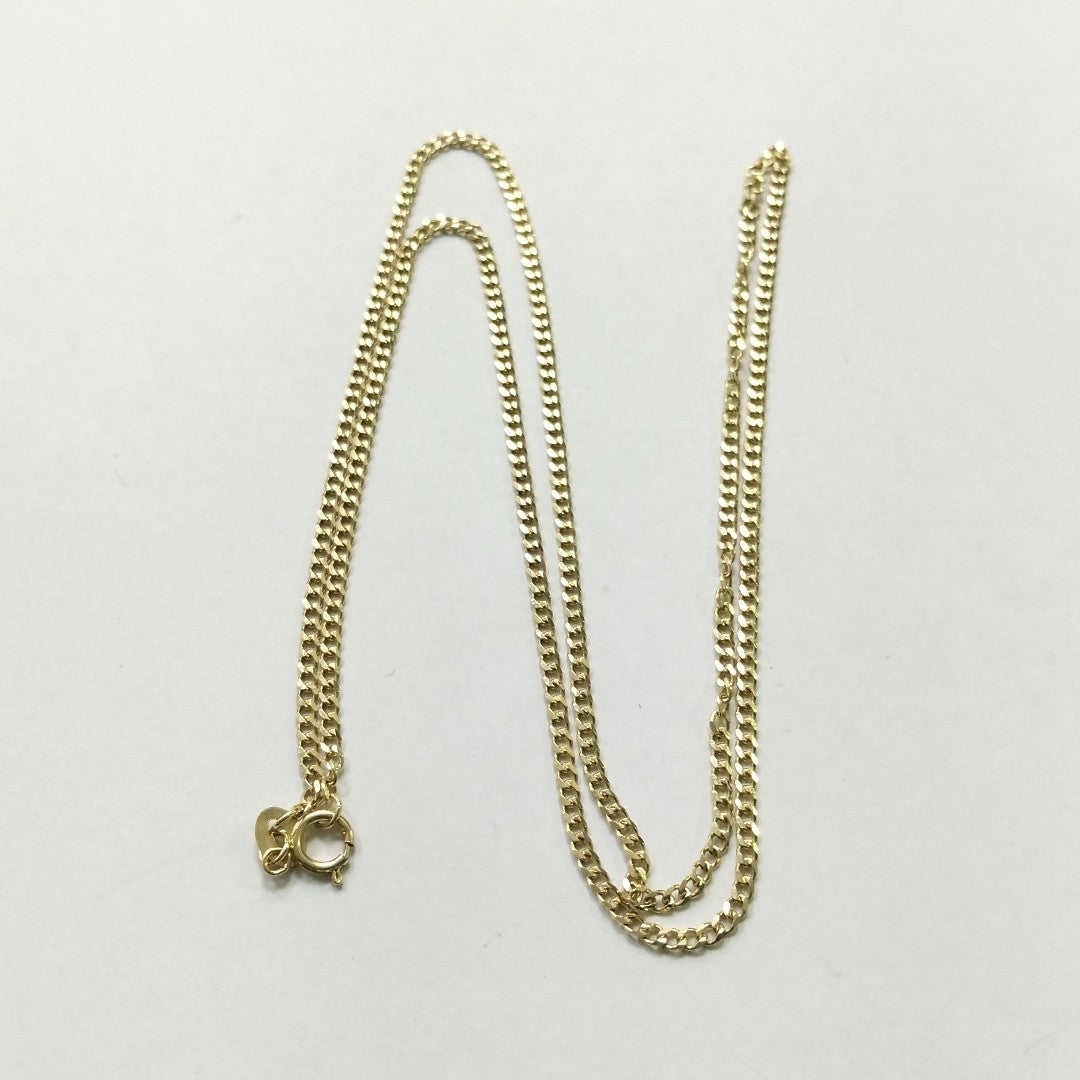 CADENAS TEJIDO BARBADA ORO 10K 55 CM 3.8 GR (NUEVO)