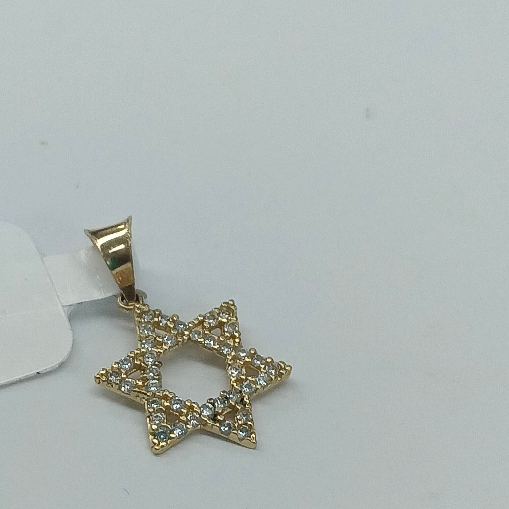 DIJE ESTRELLA C CIRCONIAS 14K 0.9 GR (NUEVO)