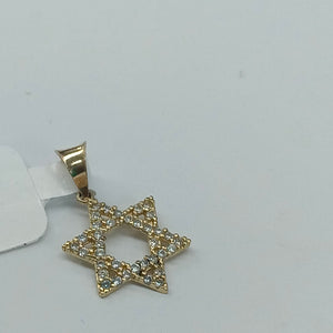 DIJE ESTRELLA C CIRCONIAS 14K 0.9 GR (NUEVO)