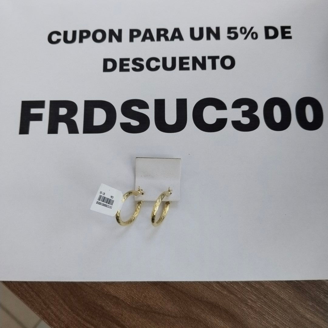 ARETES TEJIDO ARRACADAS ASTRIADAS 14K 2.9 GR (NUEVO)
