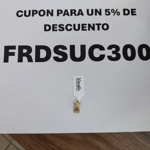 DIJE NIÑA CON CIRCONIAS Y PIEDRAS DE COLOR 10K 1 GR (NUEVO)