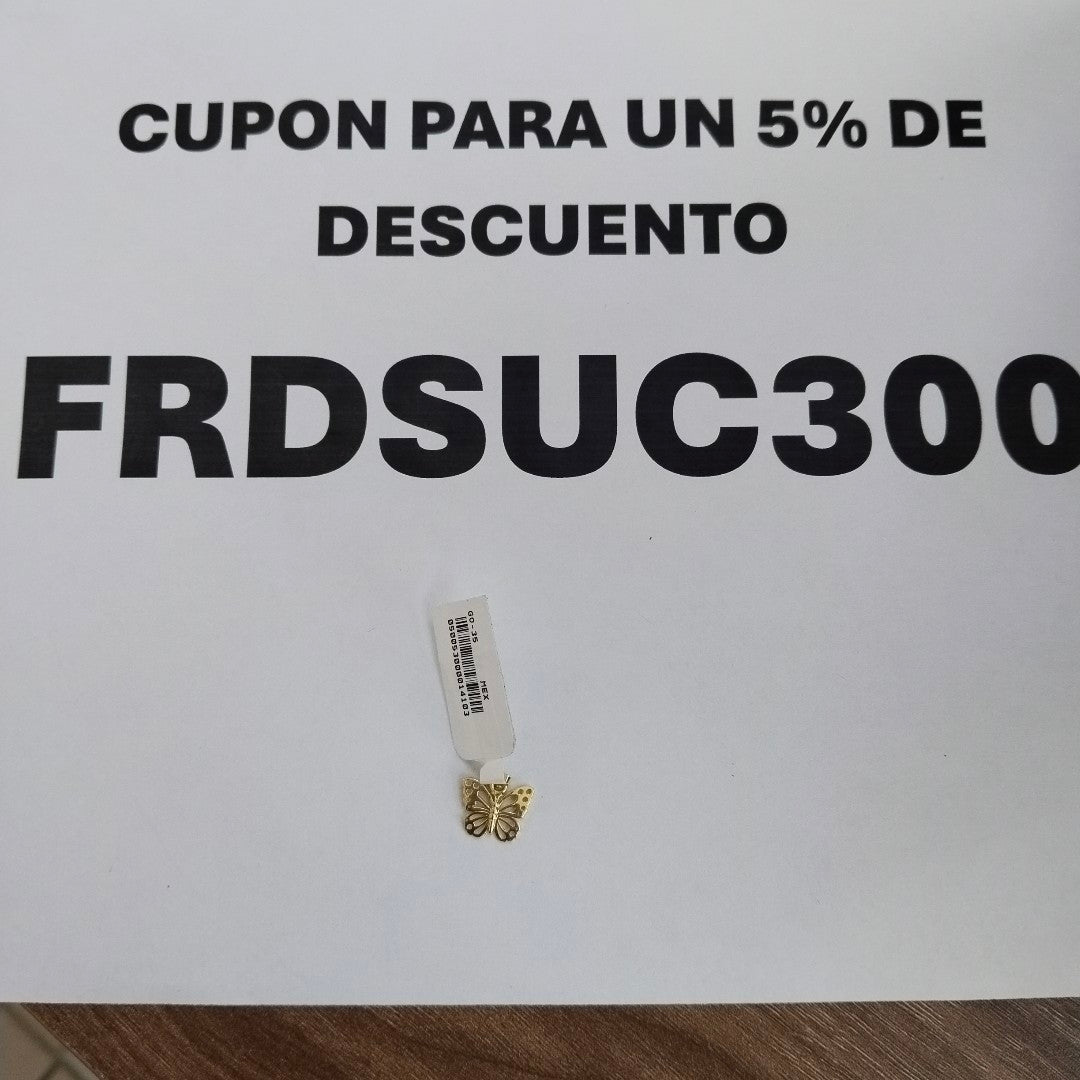 DIJE MARIPOSA 10K 0.8 GR (NUEVO)
