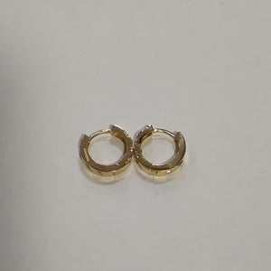 ARETES HUGGIES CON CIRCONIAS 14K 2.3 GR (NUEVO)