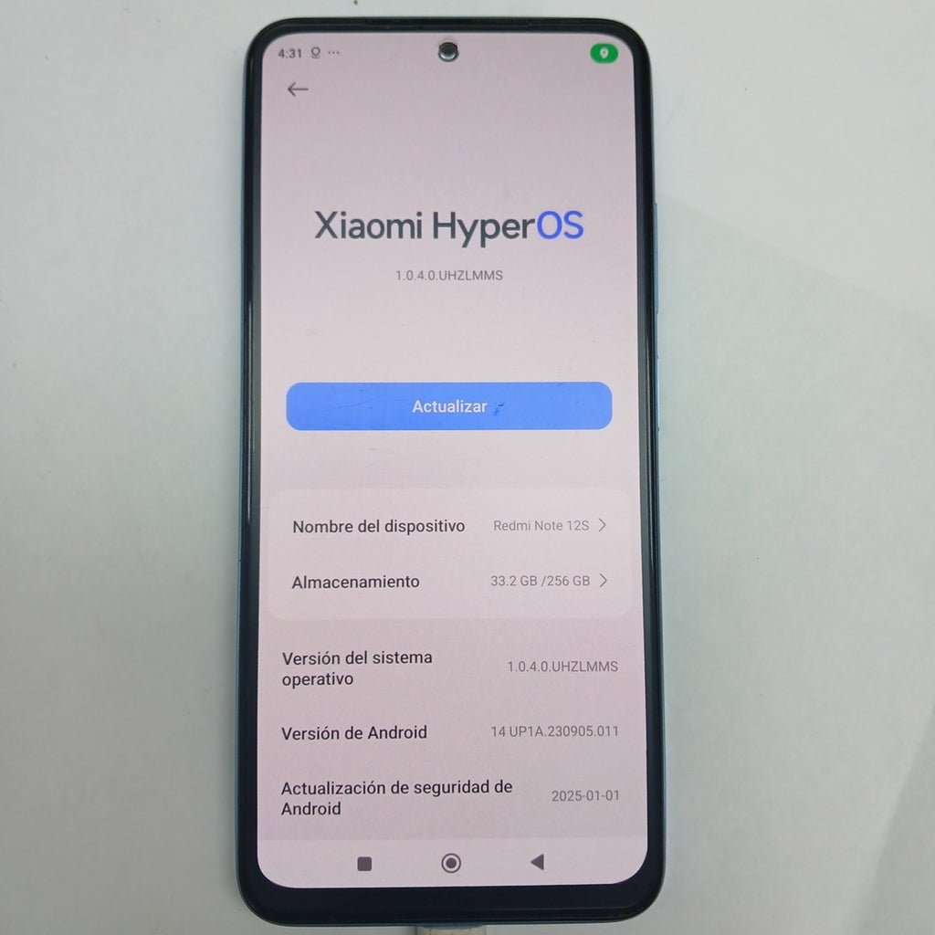 CELULAR XIAOMI REDMI NOTE 12S 2303ERA42L (2023) 256 GB 8 GB RAM (SEMINUEVO)