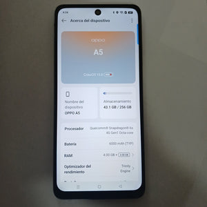 CELULAR OPPO A5 CPH2727 (2025) 256 GB 4 GB RAM (SEMINUEVO)