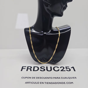 CADENA MEDIO TORZAL 10K 55 CM 2.4 GR (NUEVO)