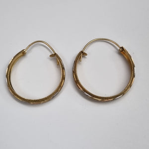 ARRACADAS PAR ORO, ORO COMBINADO 14 K 3.7 GRMS (SEMINUEVO)