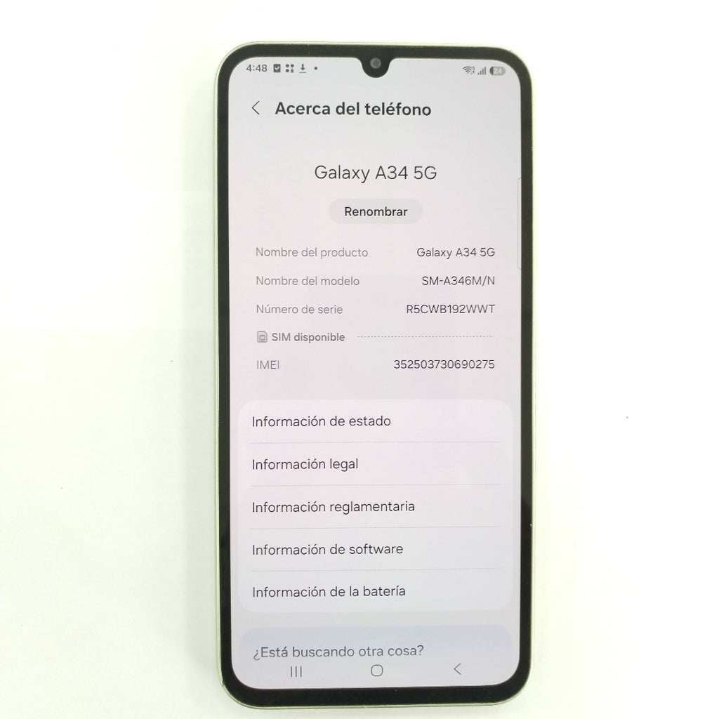 CELULAR SAMSUNG GALAXY A34 5G SM-A346M/N 128 GB 6 GB RAM (SEMINUEVO)