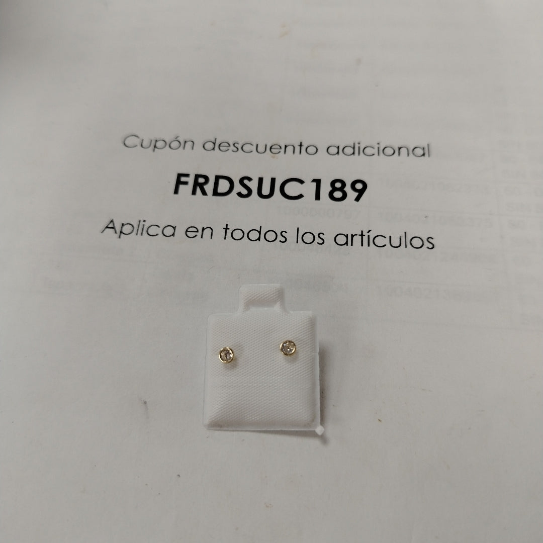 BROQUELES BROQUEL C CIRCONIA 14K 0.1501 GR (NUEVO)
