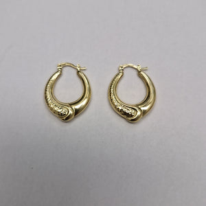ARETES ARRACADAS ENTRELAZADAS 14K 2.5 GR (NUEVO)