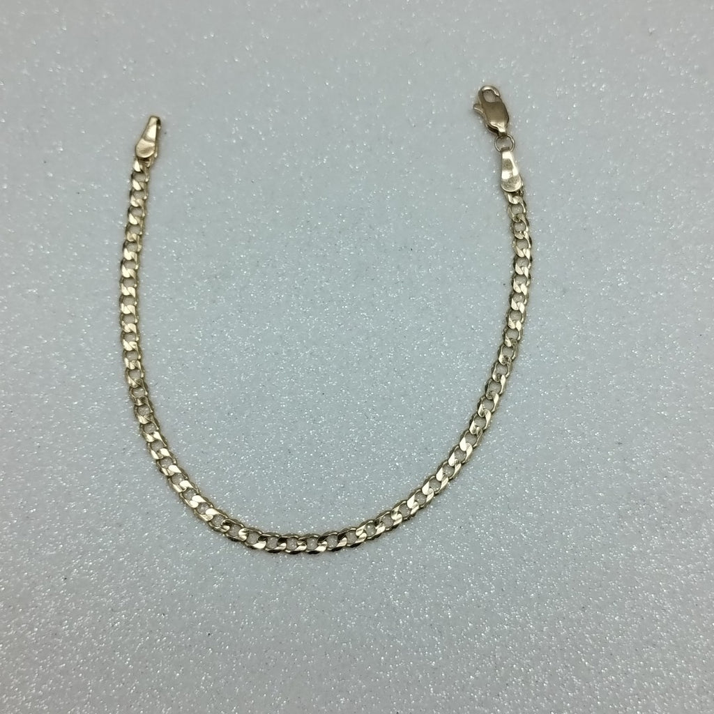 PULSERA TEJIDO BARBADA 14K 18 CM 3.2 GR (NUEVO)