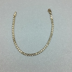 PULSERA TEJIDO BARBADA 14K 18 CM 3.2 GR (NUEVO)