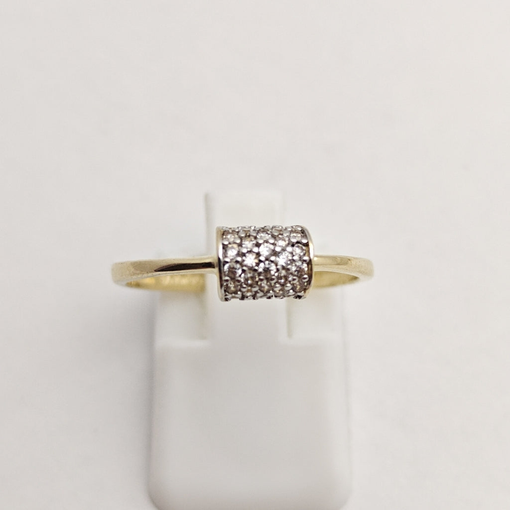 ANILLO ANILLITO C CIRCONIAS 14K 7 TALLA 1.4 GR (NUEVO)