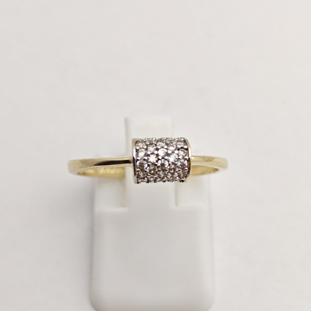 ANILLO ANILLITO C CIRCONIAS 14K 7 TALLA 1.4 GR (NUEVO)