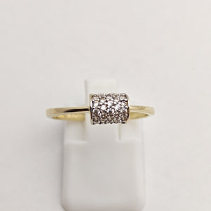 ANILLO ANILLITO C CIRCONIAS 14K 7 TALLA 1.4 GR (NUEVO)