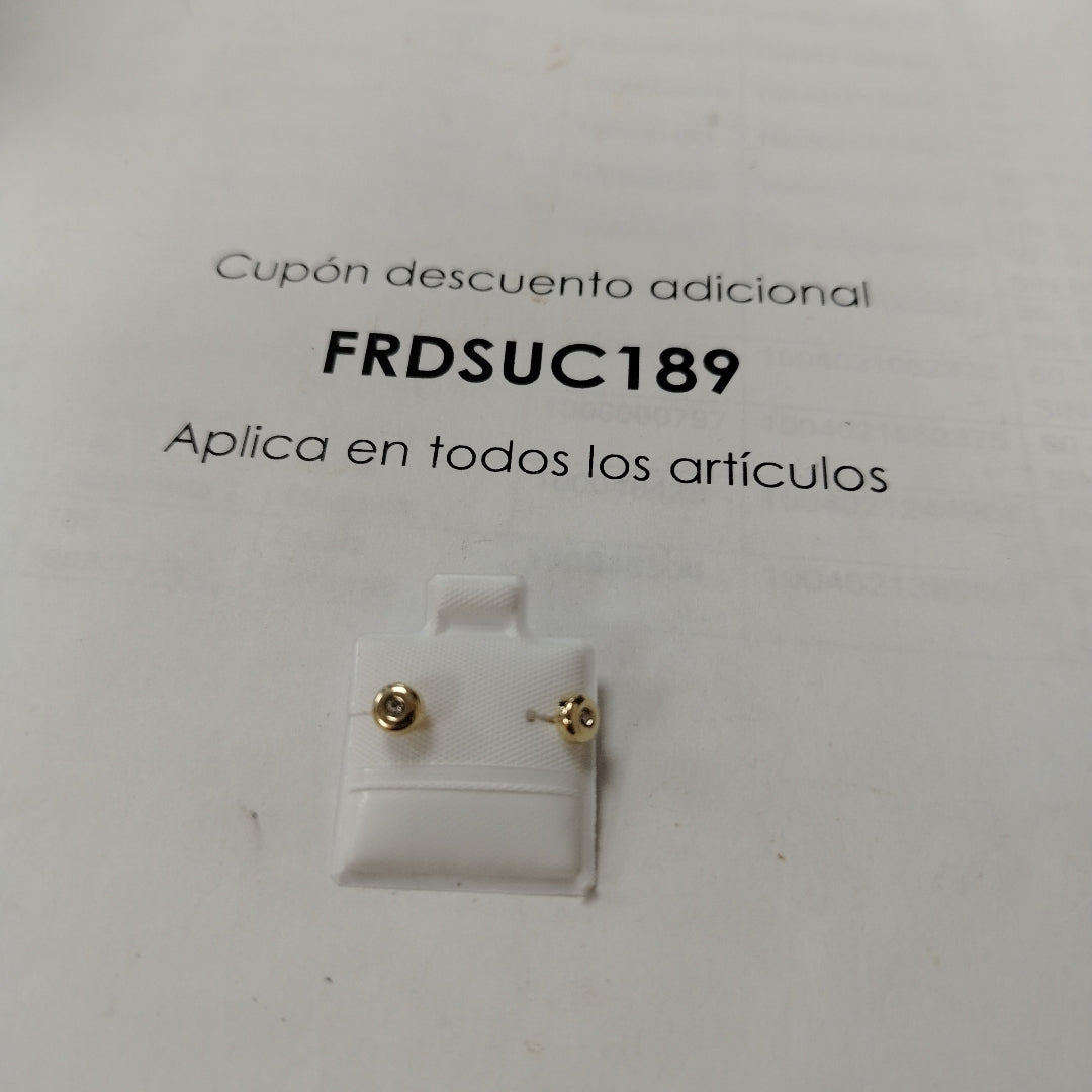 BROQUELES BROQUEL C CIRCONIA 14K 0.27 GR (NUEVO)