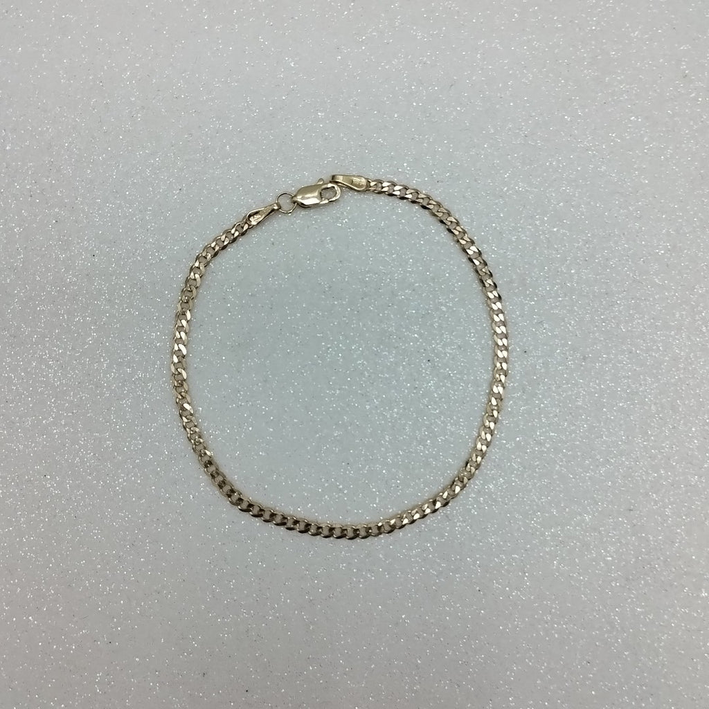 PULSERA TEJIDO BARBADA 14K 18 CM 2.1 GR (NUEVO)