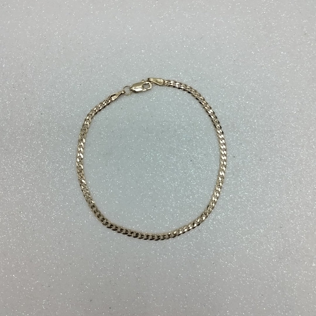 PULSERA TEJIDO BARBADA 14K 18 CM 2.1 GR (NUEVO)