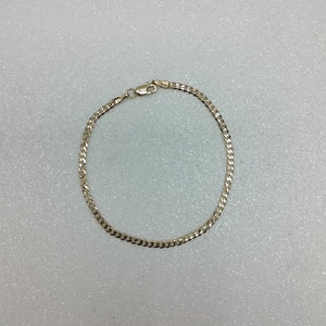 PULSERA TEJIDO BARBADA 14K 18 CM 2.1 GR (NUEVO)