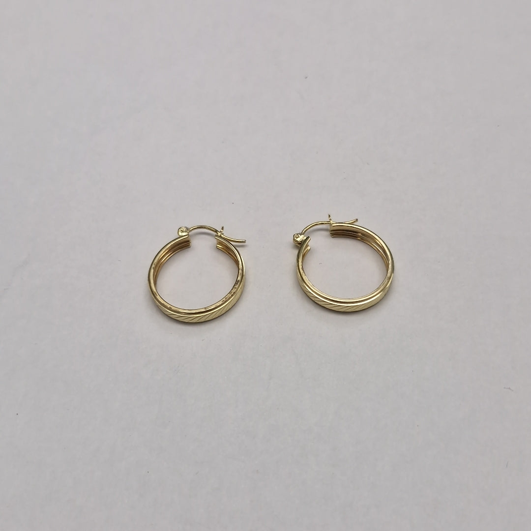 ARETES ARRACADAS LABRADAS 10K 2.2 GR (NUEVO)