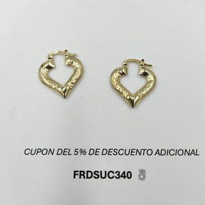 ARETES ARRACADAS 14K 1.8 GR (NUEVO)