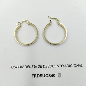 ARETES TEJIDO ARRACADA CON GRECAS 14K 2.7 GR (NUEVO)