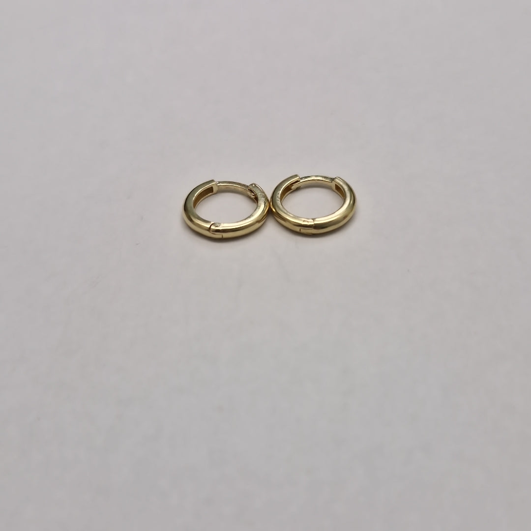 ARETES ARRACADAS LISAS 10K 1.2 GR (NUEVO)