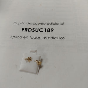 BROQUELES BROQUEL FIG ESTRELLA C CIRCONIA 14K 0.2603 GR (NUEVO)
