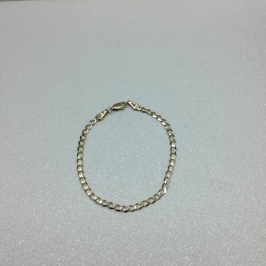 PULSERA TEJIDO BARBADA 14K 18 CM 3.4 GR (NUEVO)