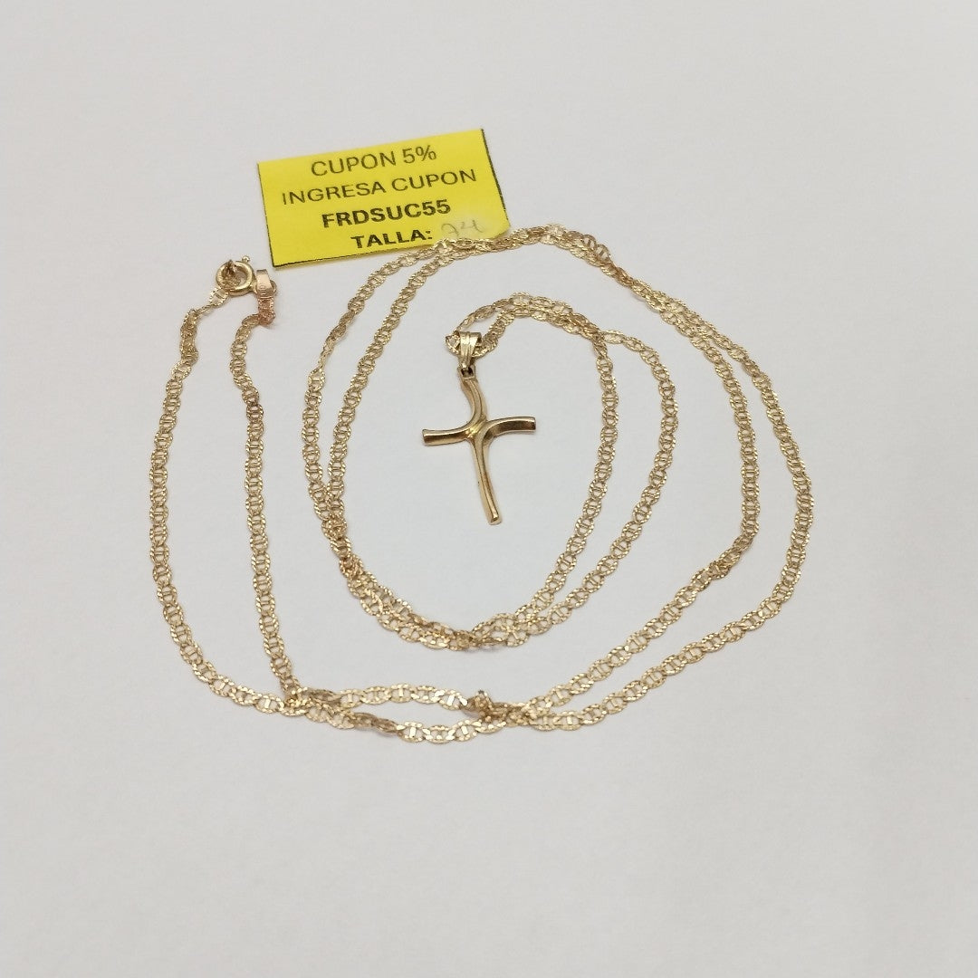 CADENA, CRUZ ORO 10 K 3.5 GRMS (SEMINUEVO)