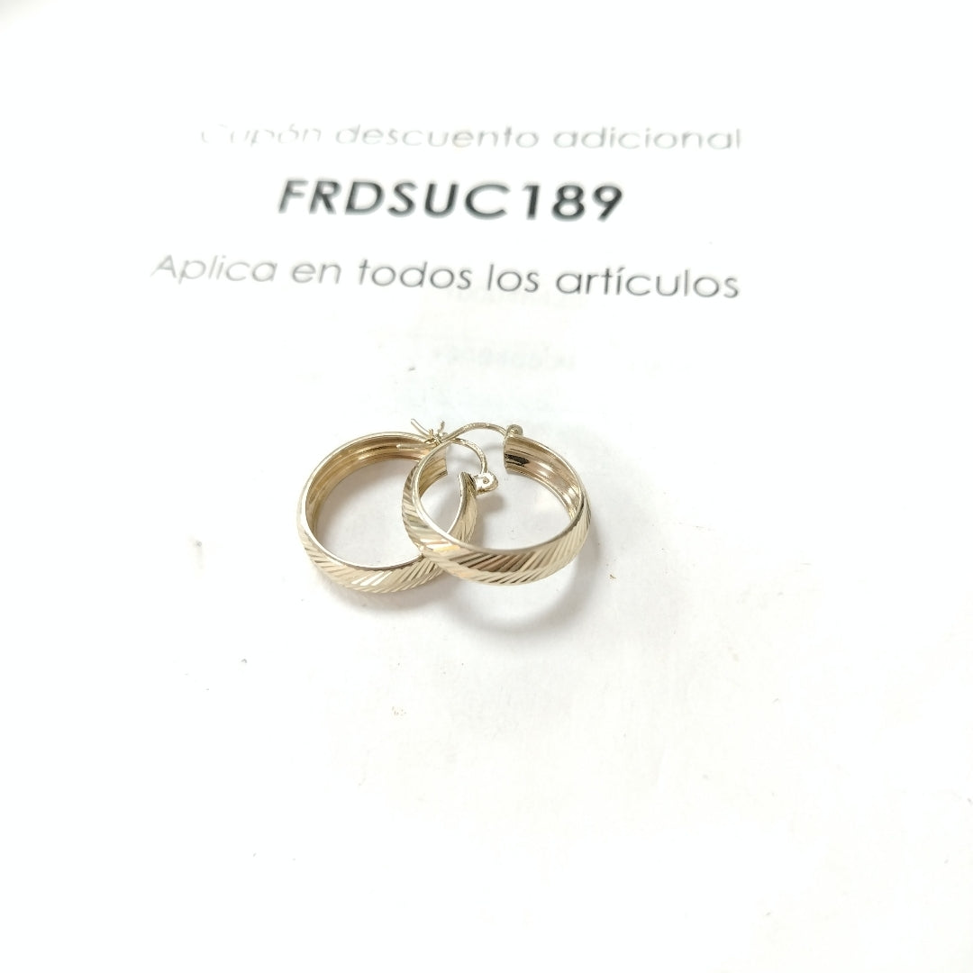 ARETES ARRACADAS LABRADAS 10K 2.8 GR (NUEVO)