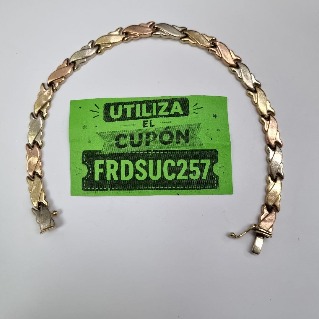 PULSERA ORO, ORO COMBINADO 14 K 8.9 GRMS (SEMINUEVO)