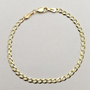 PULSERA TEJIDO BARBADA 14K 18 CM 3.4 GR (NUEVO)