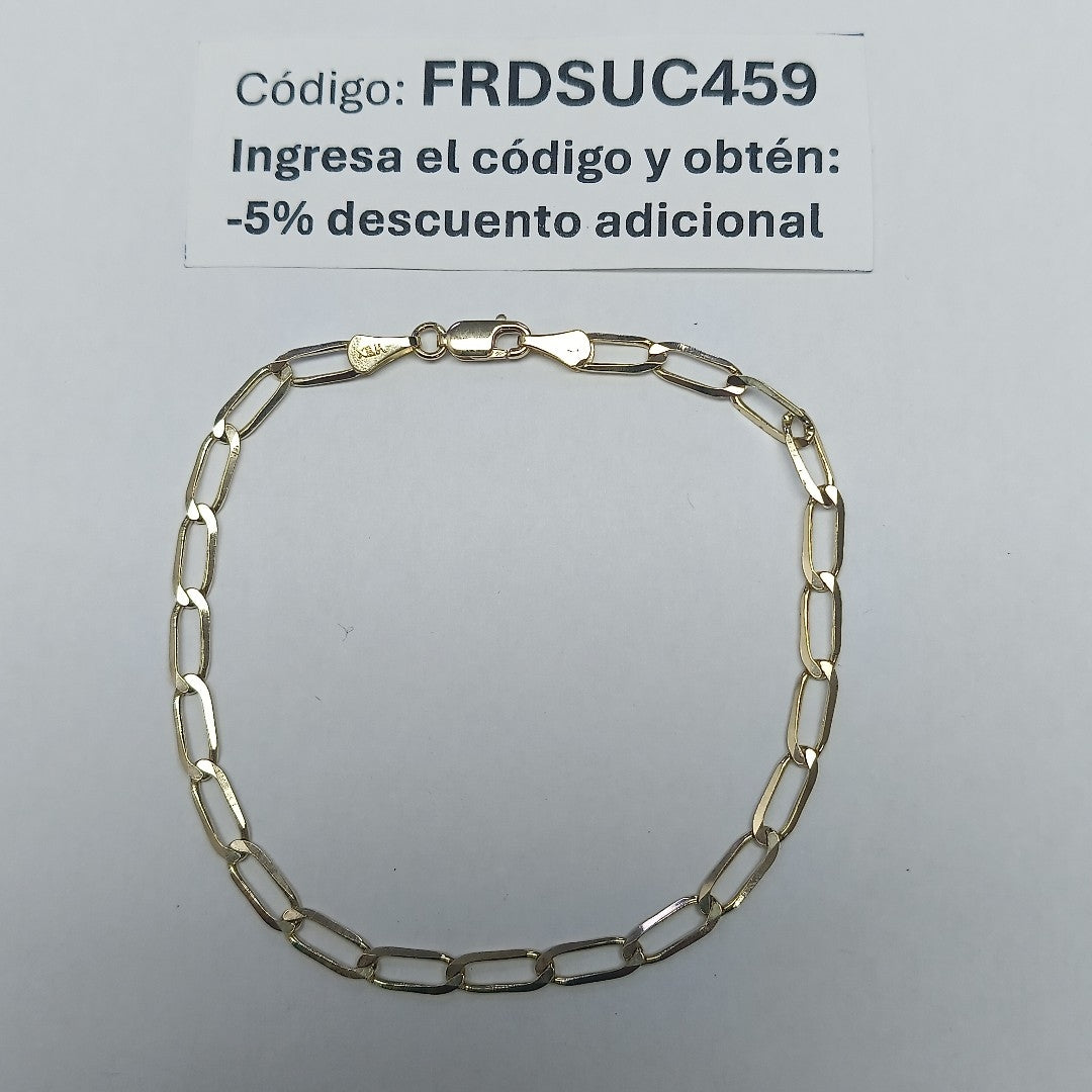 PULSERA ESLABON 14K 21 CM 4.3 GR (NUEVO)