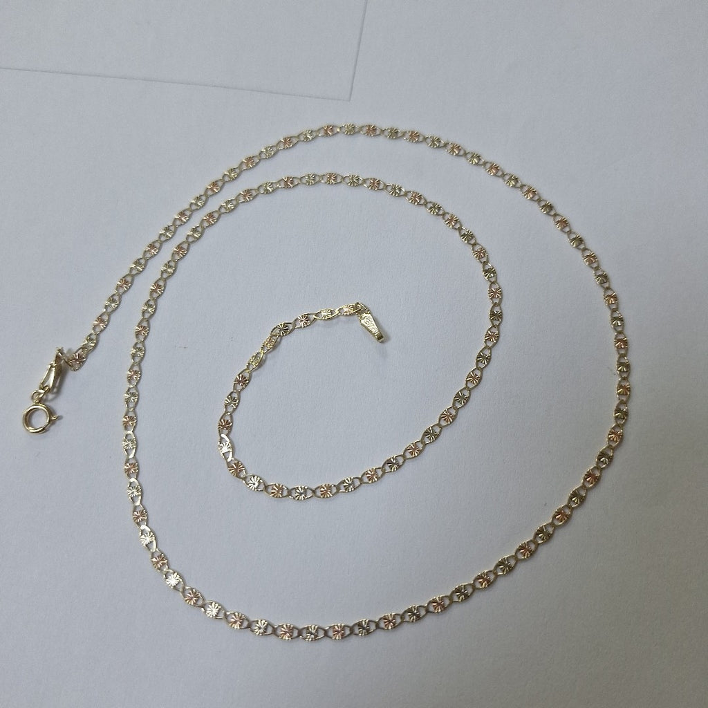 CADENAS TEJIDO GUCHI ORO 10K 55 CM 2.9 GR (NUEVO)